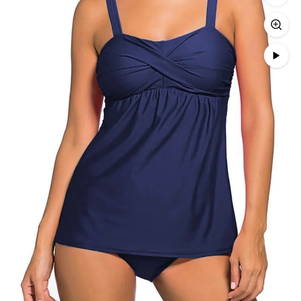 Navy Blue Women's Swim Tankini